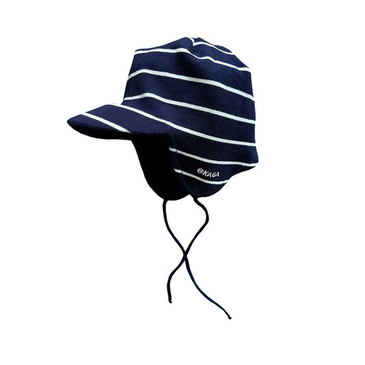 男女通用短簷護耳針織帽