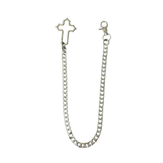 金屬十字扣褲鏈