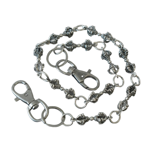 銀色龐克搖滾復古褲鏈