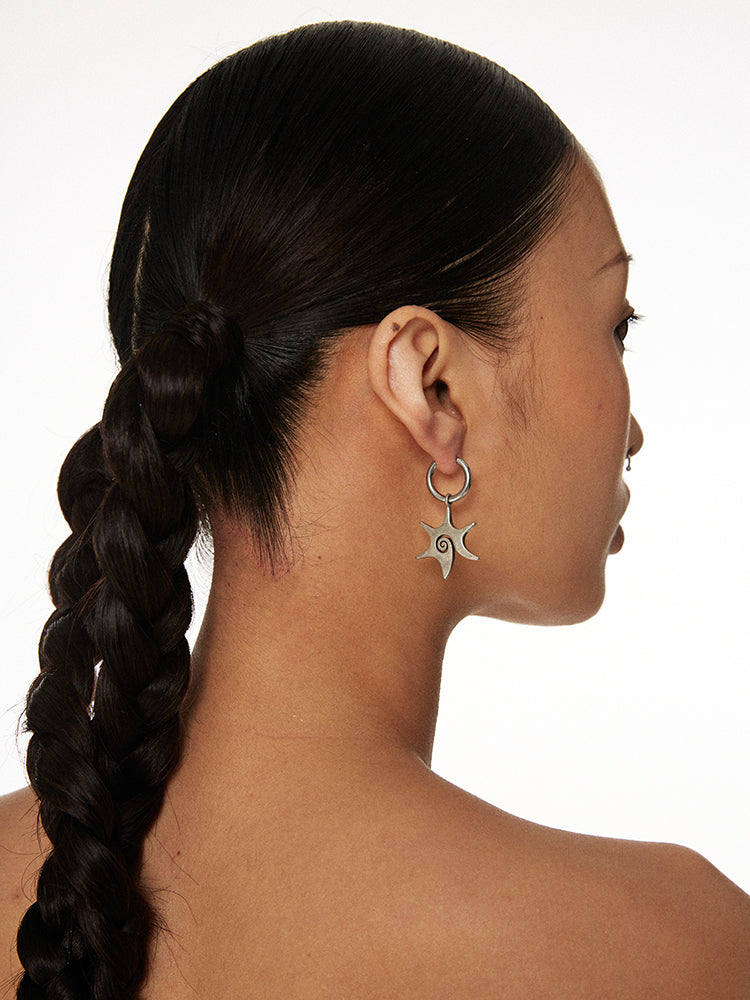 Vintage Distressed Star Vortex Earrings