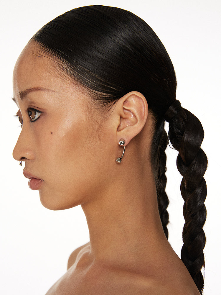 Unisex Cross Design Detachable Earrings