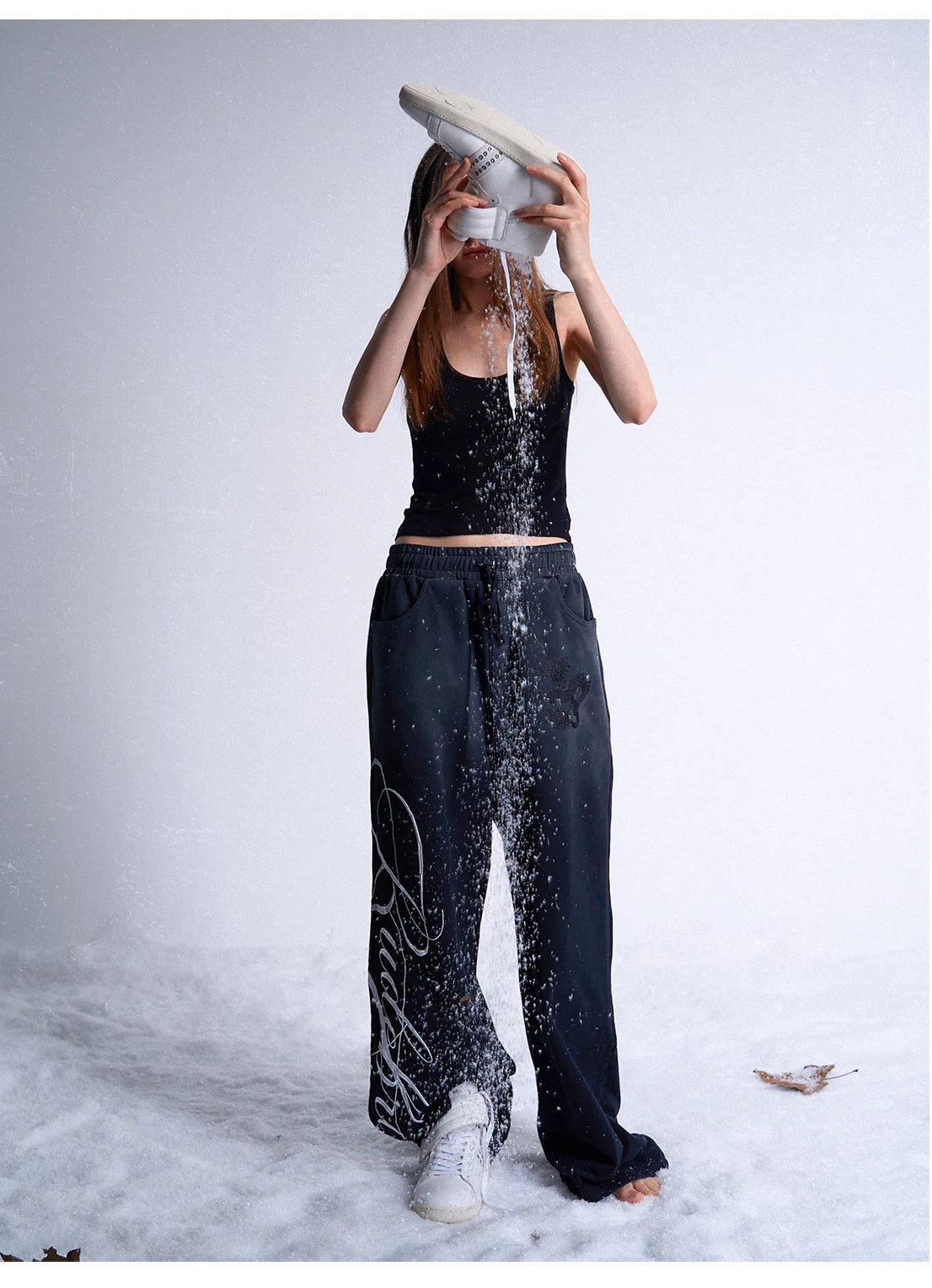 noEmosen Studded Leather High-Top Sneakers - White full look - lookbook