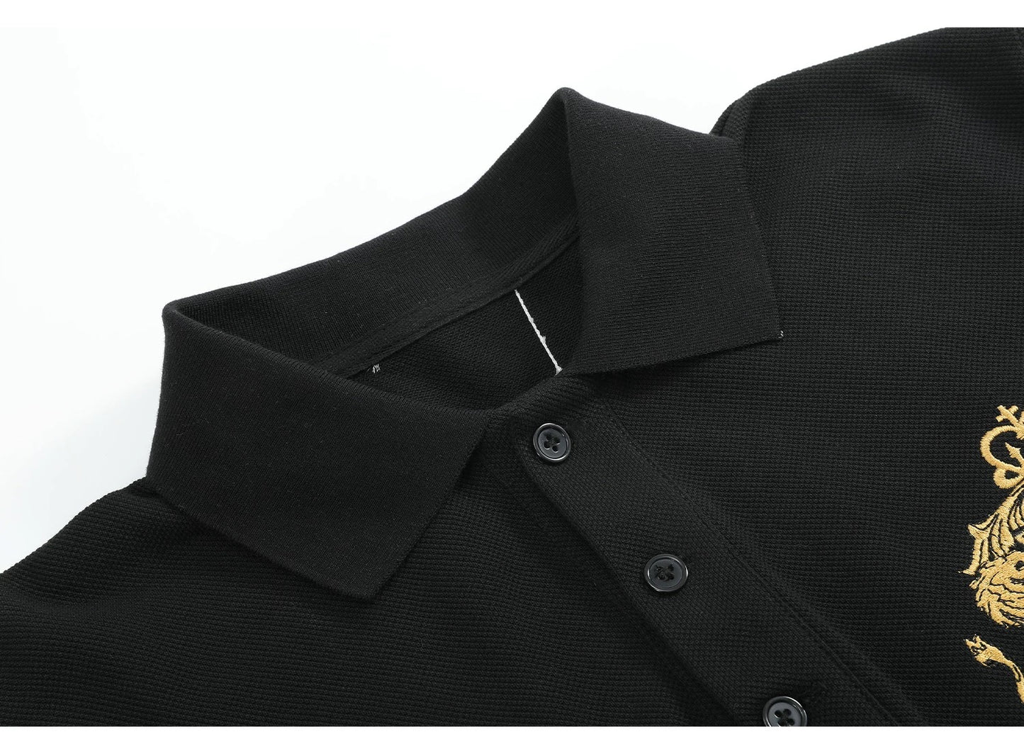 no E mosen Union Jack Patchwork Polo - Punk Streetwear Piqué Cotton Tee