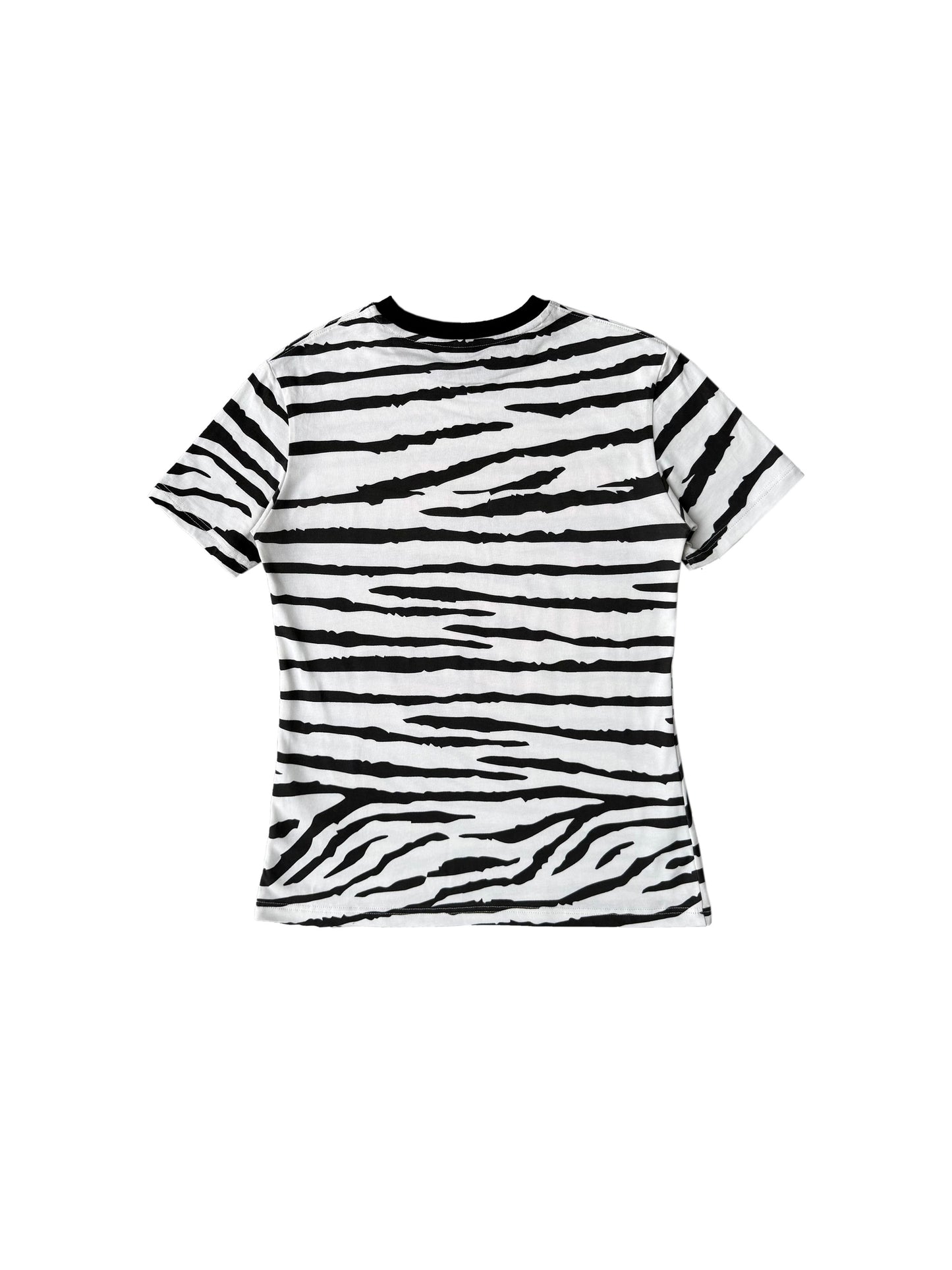 CHAI SS26 "Hug" Zebra Print Glitter Tee - Sparkle Graphic 100% Cotton T-Shirt