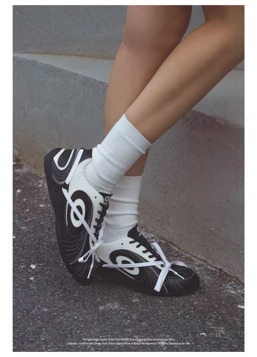 OLDORDER Turbine Lite Retro Black Sneakers - Summer Low-Profile Casual Shoes for Men/Women