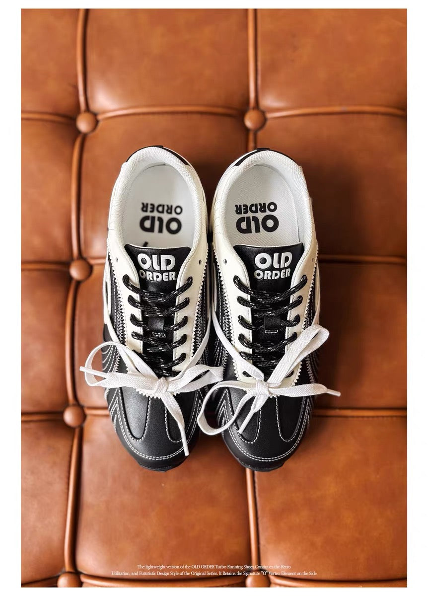 OLDORDER Turbine Lite Retro Black Sneakers - Summer Low-Profile Casual Shoes for Men/Women