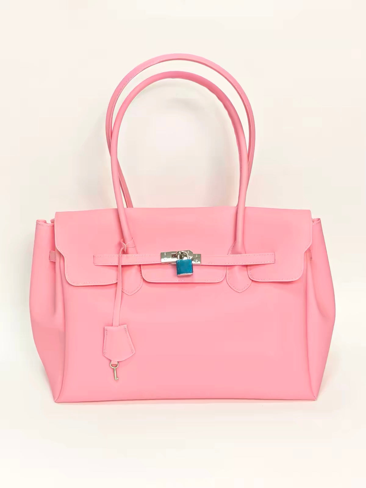 New Summer Jelly Firkin Shoulder Tote - Casual Clear Underarm Bag with Top-Handle