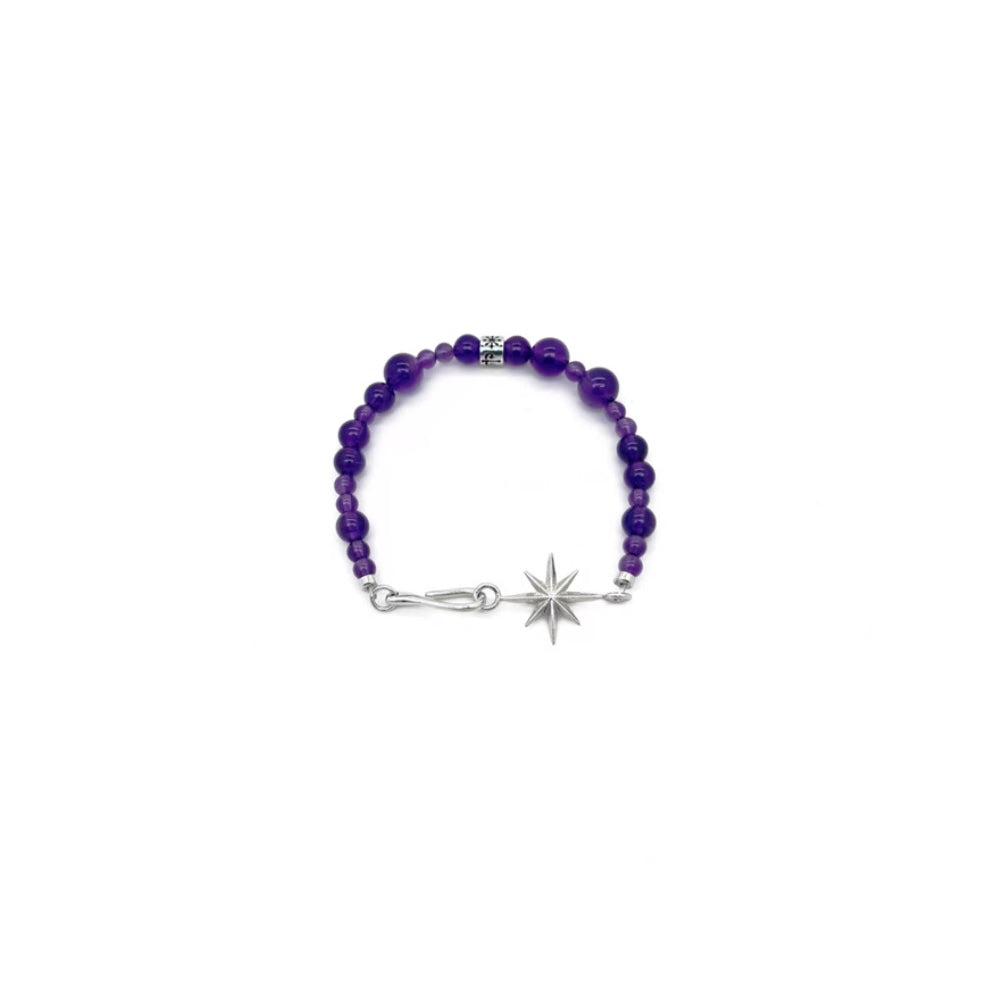 North Star Amethyst Beaded Bracelet