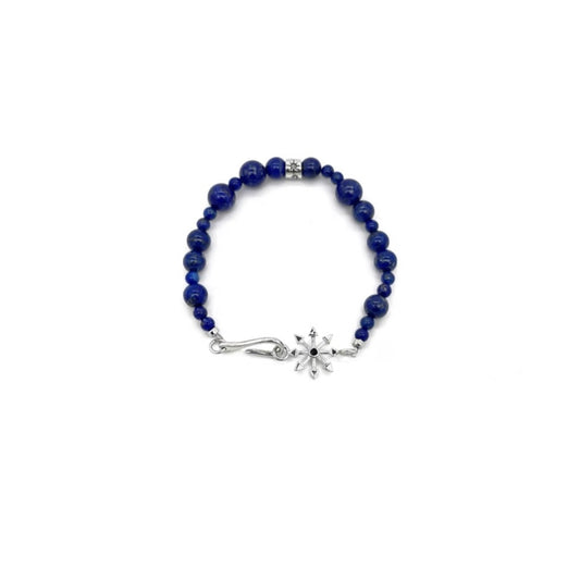 Chaos Star Lapis Lazuli Beaded Bracelet