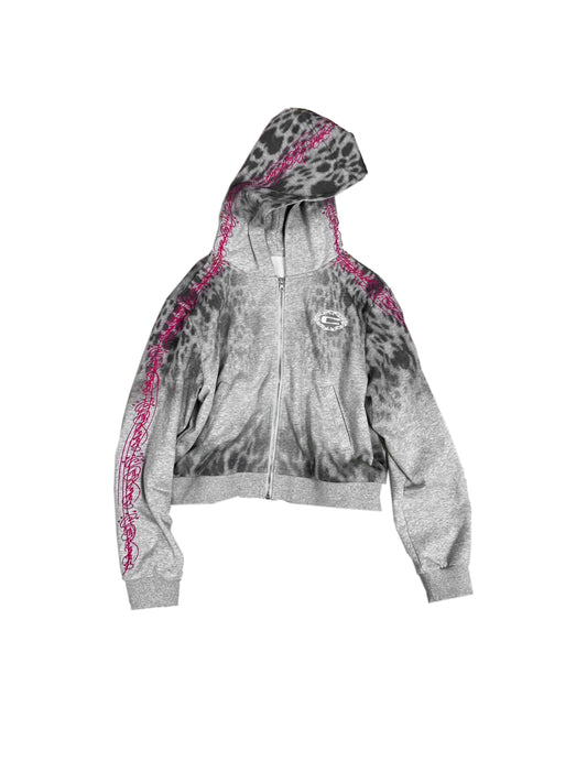 C Logo 豹紋星形刺繡夾克