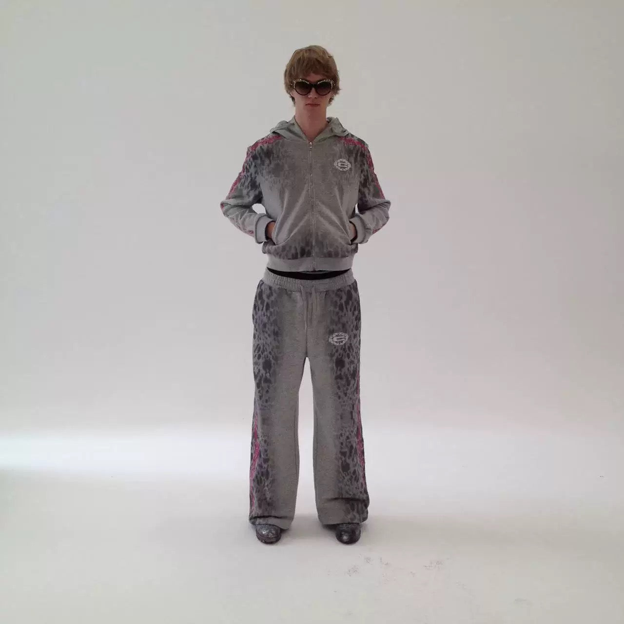 C Logo 豹紋星形刺繡夾克