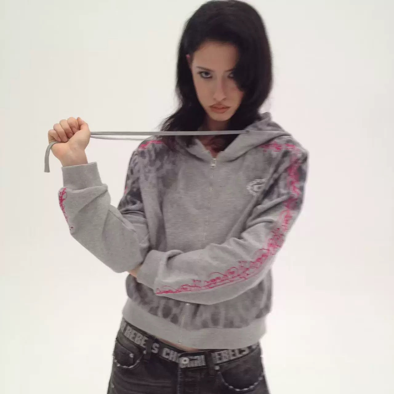 C Logo 豹紋星形刺繡運動褲