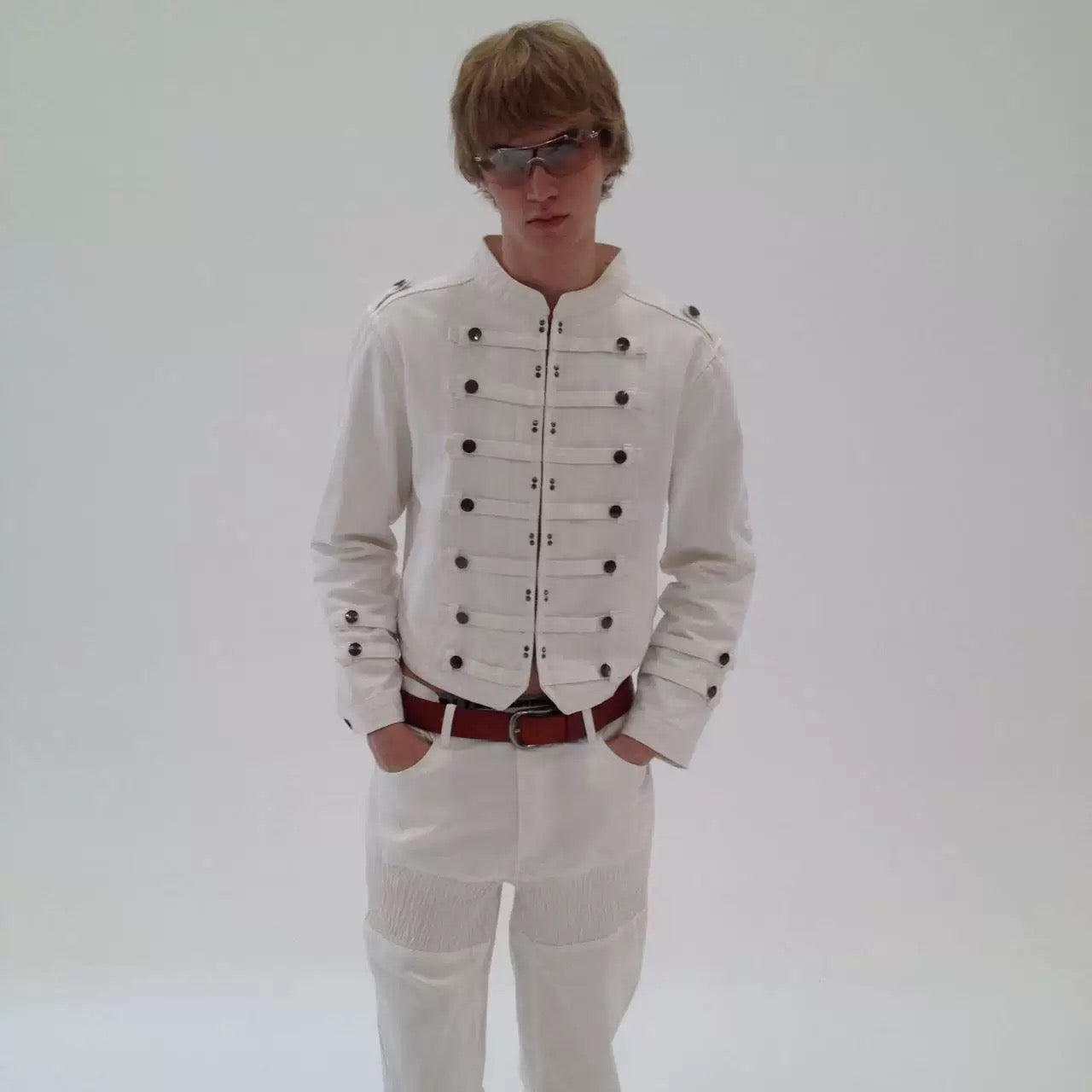 Royal Placket Cropped Cotton Jacket