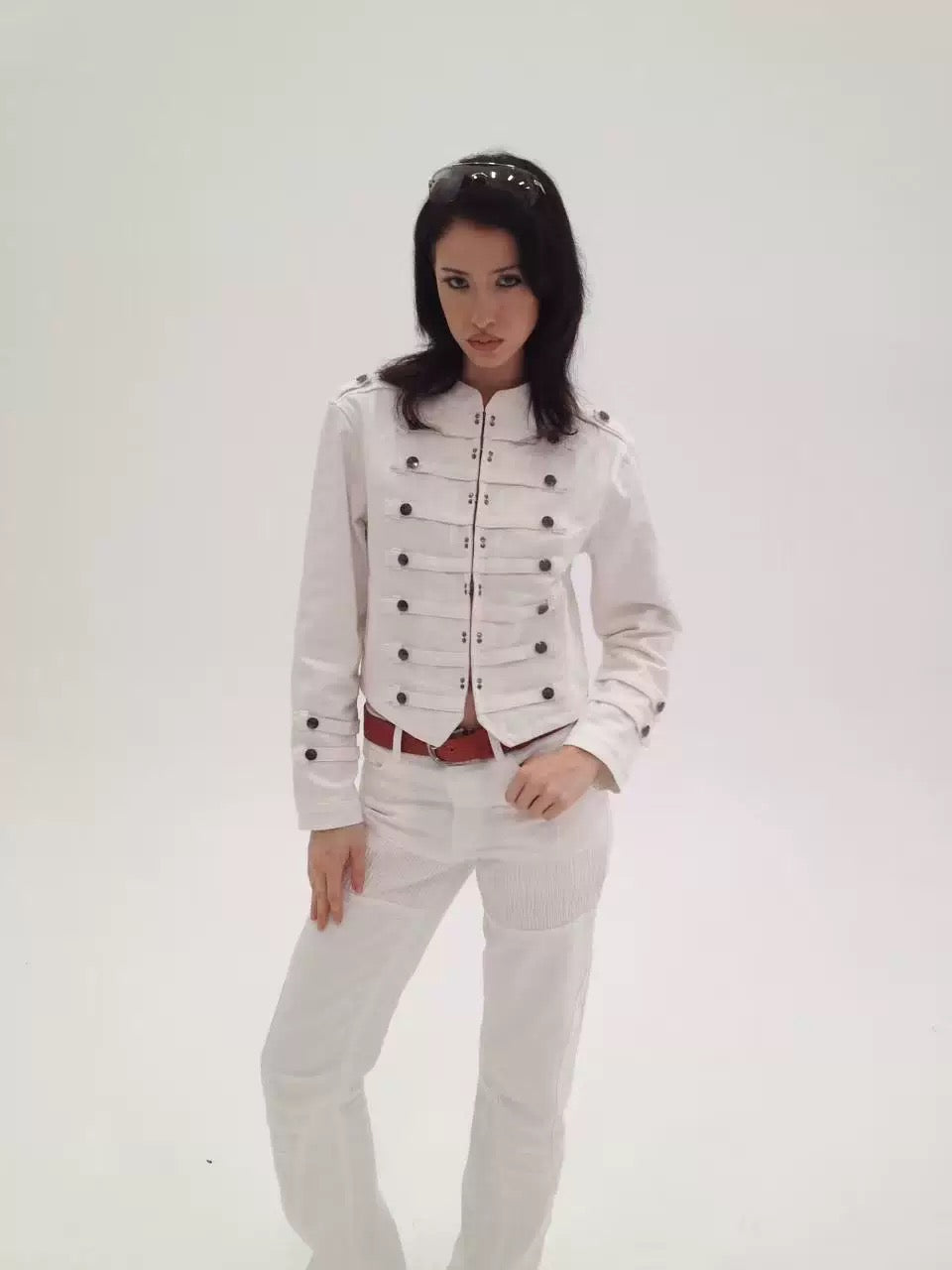 Royal Placket Cropped Cotton Jacket